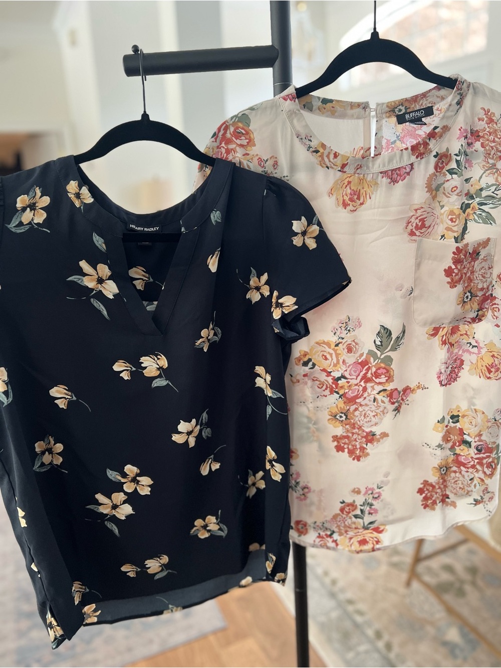 Bundle of 2 Floral Short-Sleeve Blouses